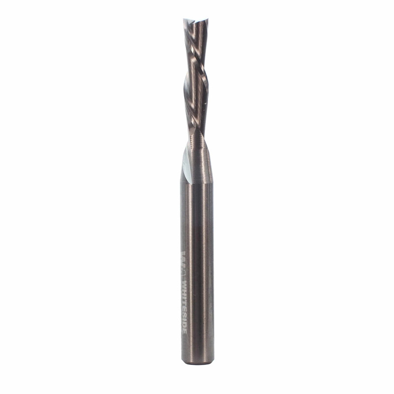 Downcut Spiral Standard Router Bit - Shank:1/4" - Diameter:3/16" - Cutting Length:3/4"